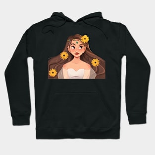 Girl with flowers Hoodie